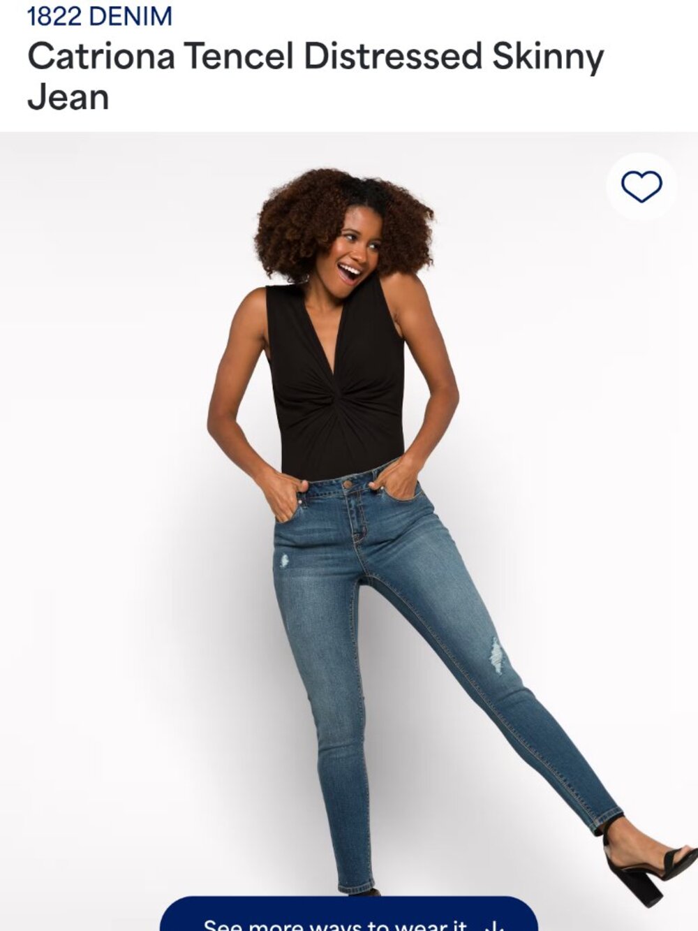 1822 Denim Catriona Tencel Distressed Skinny Jean
